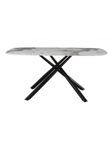Mesa JAZMINE 160 x 90, pies metal preto, tampo...