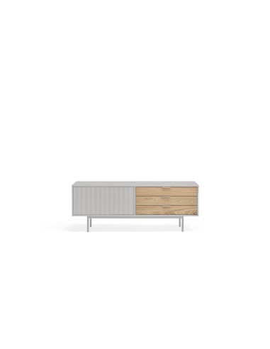 TEULAT Mueble TV Sierra 140x40, GRIS CLARO y...