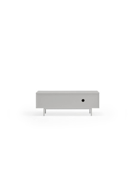 TEULAT Mueble TV Sierra 140x40, GRIS CLARO y ROBLE.