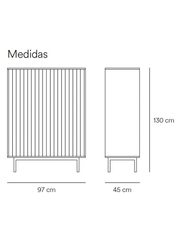 Teulat Aparador alto de design Sierra lacado a...