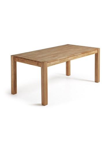 Mesa extensible Indra 120 (200) x 75, madera maciza de roble.