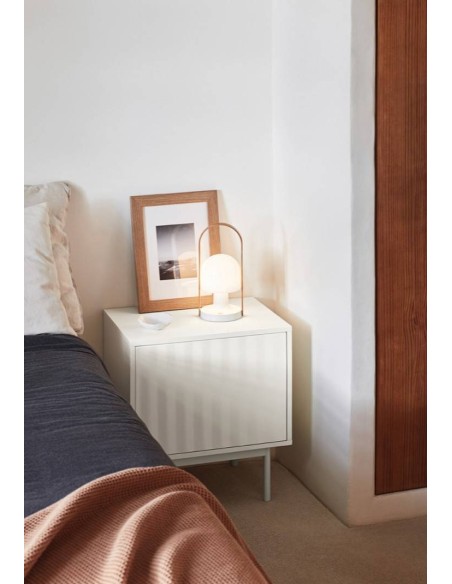 Mesa de cabeceira TEULAT SIERRA 48x35 lacado BRANCO