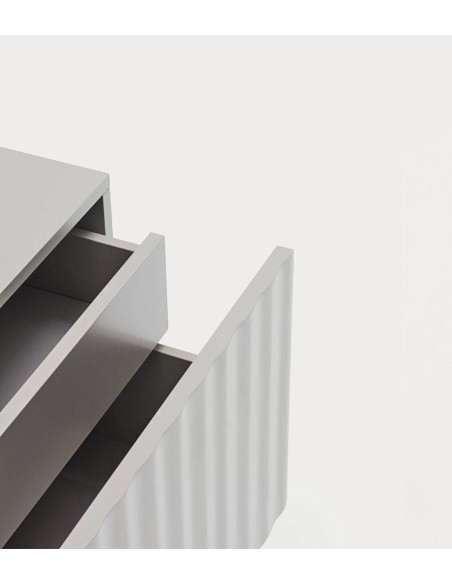 Mesa de cabeceira TEULAT SIERRA 48x35 lacado CINZA