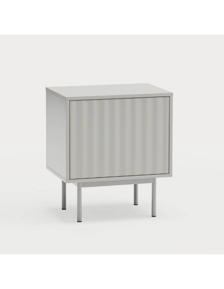 Mesa de cabeceira TEULAT SIERRA 48x35 lacado CINZA