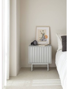 TEULAT MESITA de noche SIERRA 48x35, lacado GRIS 2