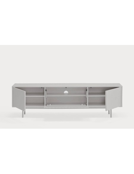 Teulat MUEBLE TV SIERRA 180x40, minimalista lacado en gris.