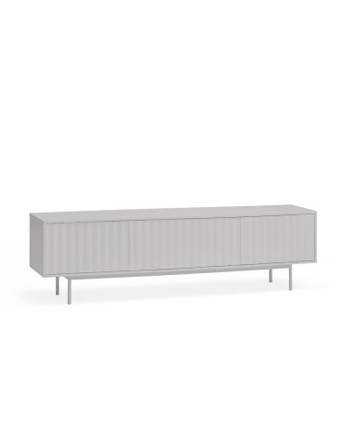 TEULAT gabinete TV SIERRA 180x40, minimalista lacado a cinza.
