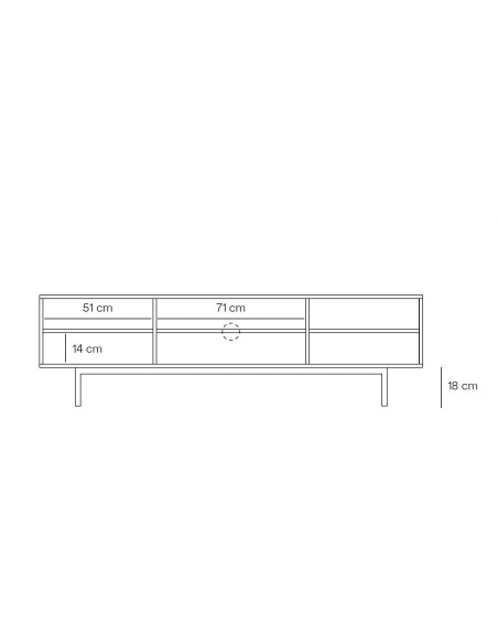Teulat MUEBLE TV SIERRA 180x40, minimalista lacado en gris.