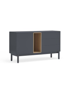 TEULAT aparador de diseño CORVO 140x40, GRIS ANTRACITA