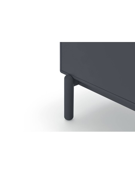 Aparador de design TEULAT CORVO 140x40, ANTRACITE CINZA.