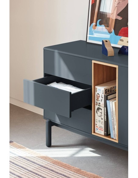 TEULAT APARADOR CORVO 180x40, GRIS ANTRACITA