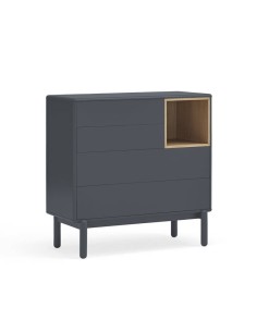 TEULAT COMFORT CORVO 90x40, 4 gavetas, ANTRACITE CINZA