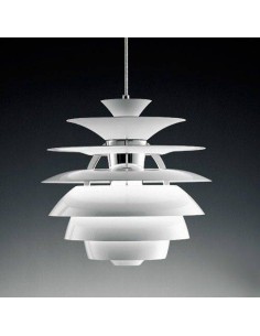 Luminária suspensa Nigcy 40, alumínio branco.