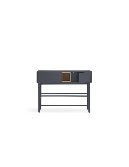 Consola de design TEULAT CORVO 120x35, cor cinza ANTRACITE, carvalho