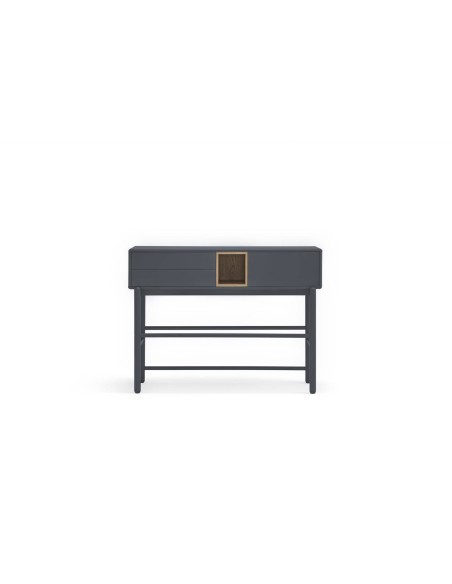 Consola de design TEULAT CORVO 120x35, cor cinza ANTRACITE, carvalho