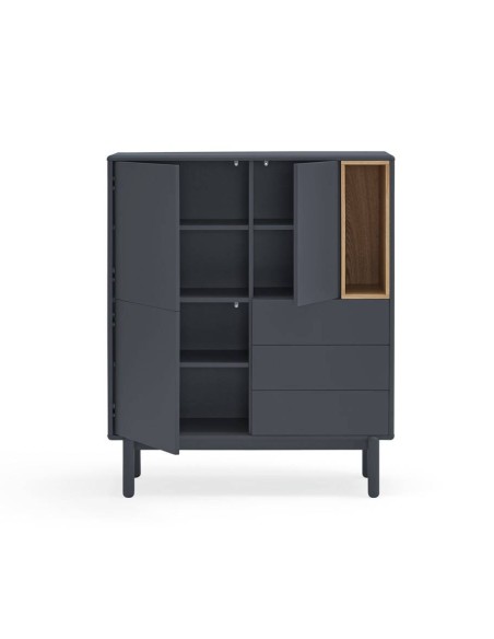 TEULAT MUEBLE AUXILIAR CORVO 100X40, GRIS ANTRACITA