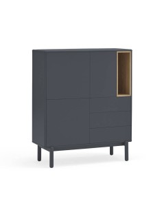 TEULAT MUEBLE AUXILIAR CORVO 100X40, GRIS ANTRACITA