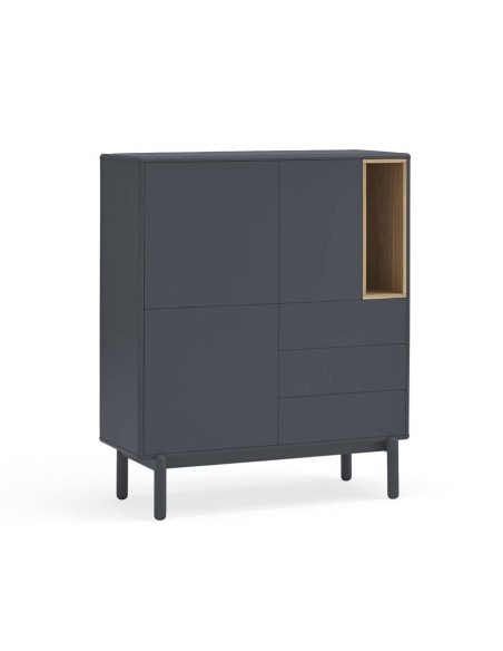 TEULAT MUEBLE AUXILIAR CORVO 100X40, GRIS ANTRACITA
