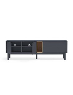 MESA DE TV TEULAT CORVO 180x40, COR CINZA ANTRACITE 2