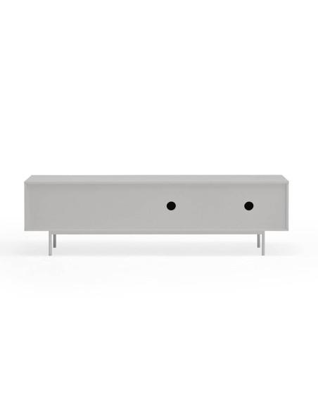TEULAT Mueble TV Sierra 180x40, GRIS CLARO y ROBLE