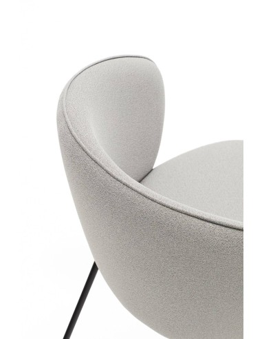 TEULAT SILLA de diseño ADD, tela GRIS CLARO,...