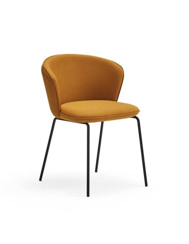 TEULAT ADD design CADEIRA, tecido MOSTARDA, metal preto