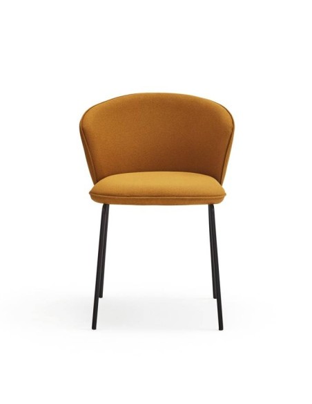 TEULAT ADD design CADEIRA, tecido MOSTARDA, metal preto