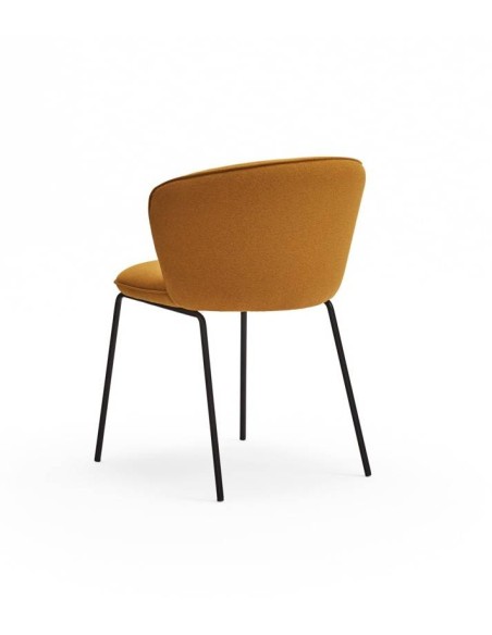 TEULAT ADD design CADEIRA, tecido MOSTARDA, metal preto