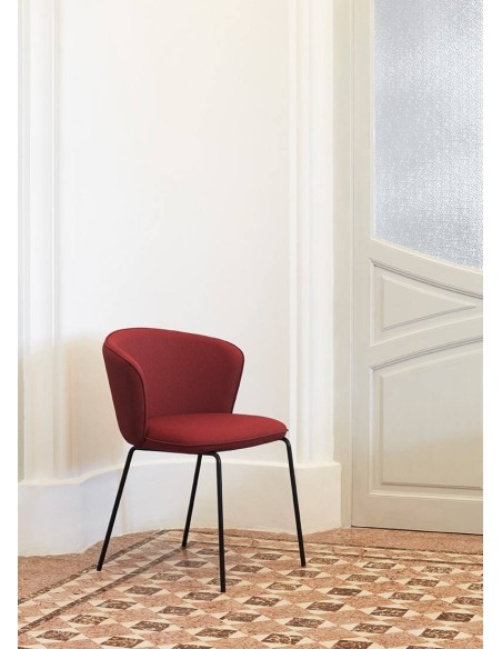 TEULAT SILLA de diseño ADD, tela CALDERA, metal negro