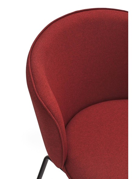 TEULAT SILLA de diseño ADD, tela CALDERA, metal negro