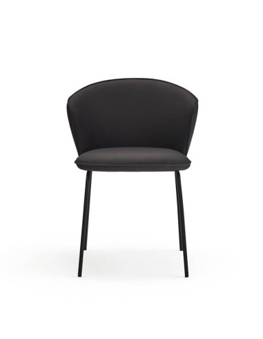 TEULAT ADD design CADEIRA, PU PRETO, metal preto