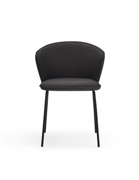 TEULAT ADD design CADEIRA, PU PRETO, metal preto