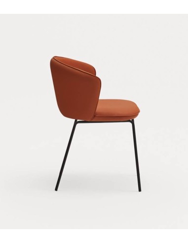 TEULAT SILLA de diseño ADD, PU TERRACOTA, metal...