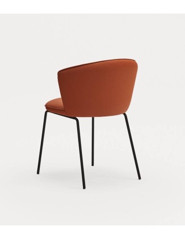 TEULAT SILLA de diseño ADD, PU TERRACOTA, metal...