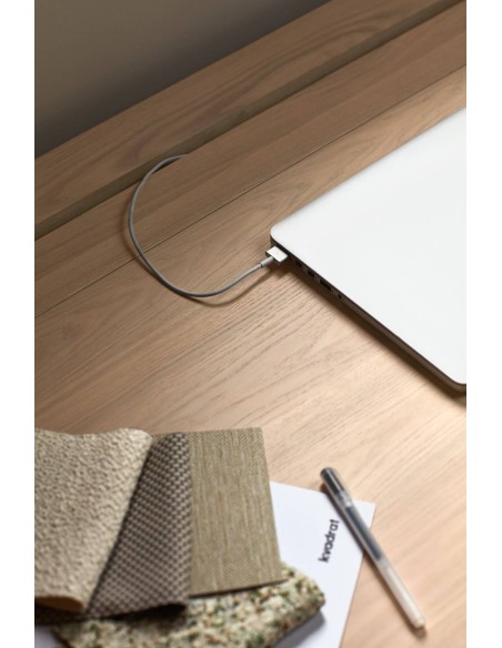 TEULAT mesa secretária minimalista ATLAS 136x68, NATURAL CLARO