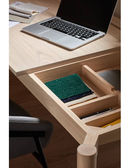 TEULAT mesa secretária minimalista ATLAS 136x68, NATURAL CLARO