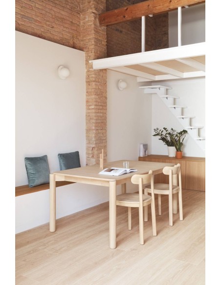 TEULAT Mesa extensible minimalista ATLAS 160(200) x 100, NATURAL CLARO