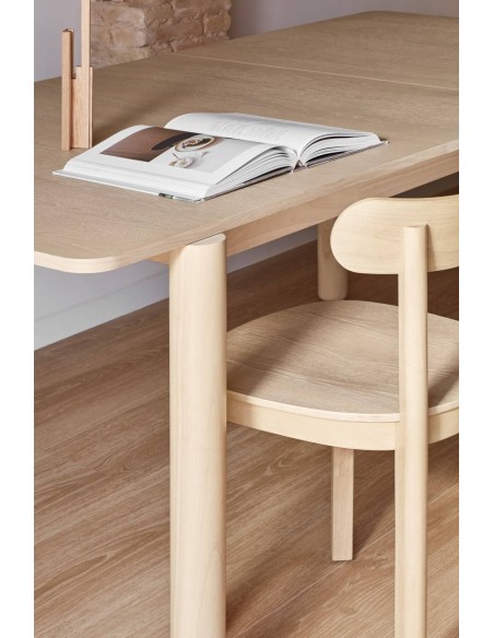 TEULAT Mesa extensible minimalista ATLAS 160(200) x 100, NATURAL CLARO