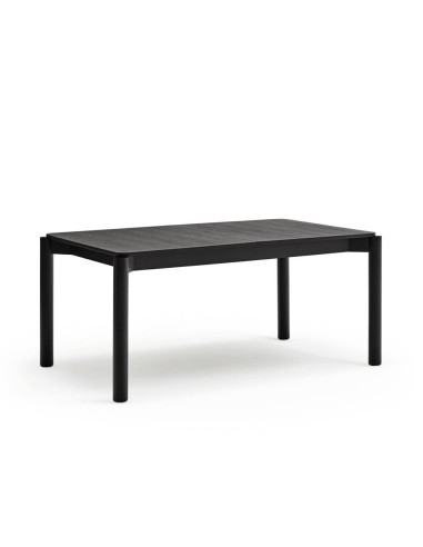 TEULAT Mesa extensible minimalista ATLAS 160(200) x 100, NEGRO
