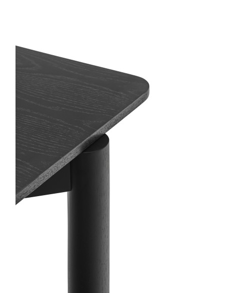 TEULAT Mesa extensible minimalista ATLAS 160(200) x 100, NEGRO