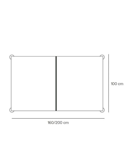 TEULAT Mesa extensível minimalista ATLAS 160(200) x 100, PRETO