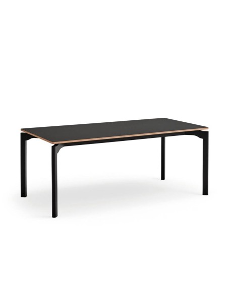TEULAT MESA minimalista NICOLA 180 x 90, HAYA contrachapado NEGRO