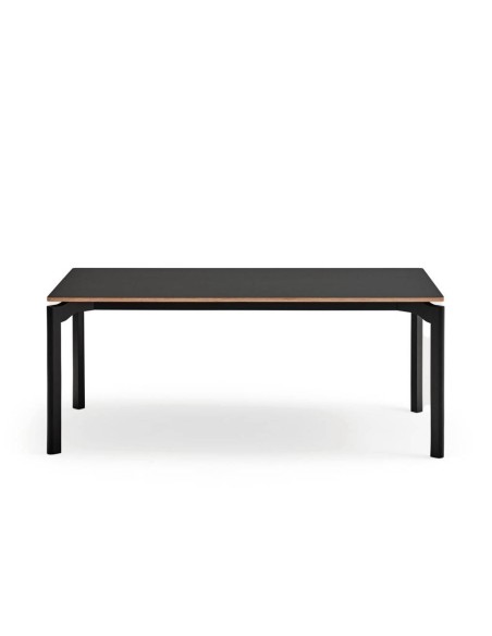 TEULAT MESA minimalista NICOLA 180 x 90, HAYA contrachapado NEGRO