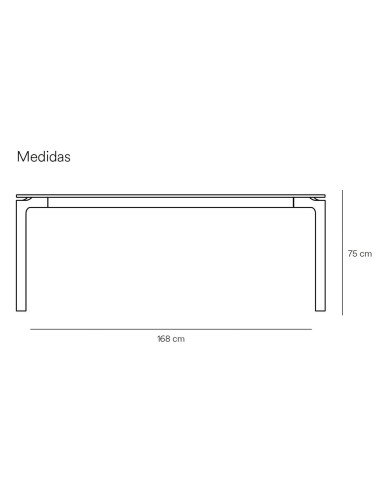 TEULAT MESA minimalista NICOLA 180 x 90, HAYA...