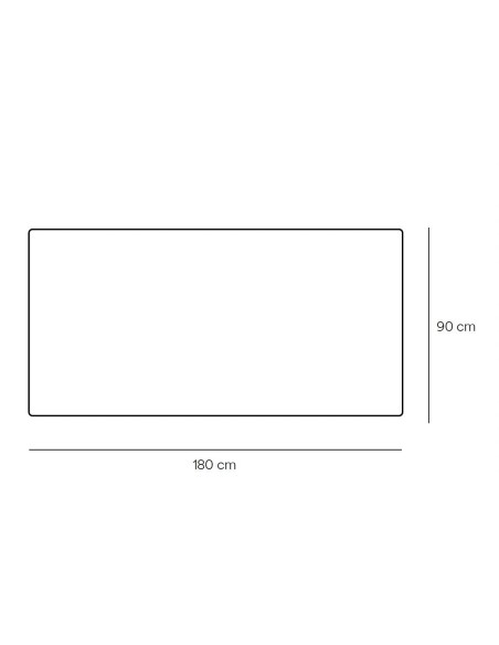 TEULAT MESA minimalista NICOLA 180 x 90, HAYA contrachapado NEGRO
