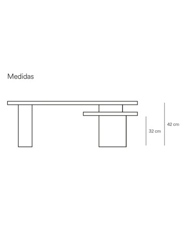 TEULAT Mesa ninho CENTRO NORI 120 x 95, MDF...