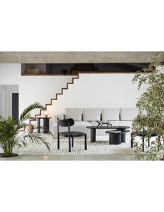 TEULAT Mesa ninho CENTRO NORI 120 x 95, MDF freixo PRETO 2