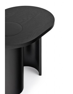 TEULAT mesa de canto NORI 60 x 45, MDF freixo PRETO 2