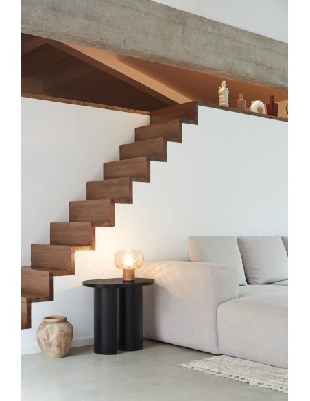 TEULAT mesa de canto NORI 60 x 45, MDF freixo PRETO