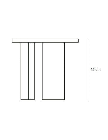 TEULAT MESA MESA RINCON NORI 60 x 45, MDF NATURAL CLARO, PATA CREMA